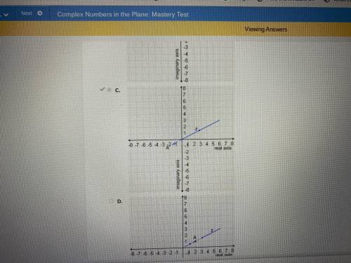 Quick !  which graph represents the product of a complex number, z, and the negative real number -1/