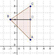 Segment bd is an altitude of triangle abc. find the area of the triangle. triangle abc with altitude