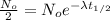 \frac{N_o}{2}=N_oe^{-\lambda t_{1/2}}