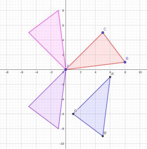 Geometry:  the vertices of triangle abc are a(0, 0), b(8, 1), and c(5, 5). find the coordinates of t