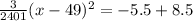 \frac{3}{2401}(x-49)^2=-5.5+8.5