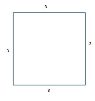 Draw a square that has a circumference of 12 cm.