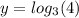y = log_{3} (4)