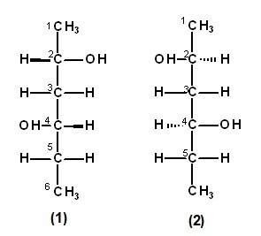 What are the stereochemical configurations of the two diastereomers of (2s,4s)-2,4-hexanediol?