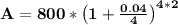 \mathbf{A = 800 * \left (1+\frac{0.04}{4}\right )^{4*2}}