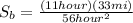 S_b=\frac{(11 hour)(33mi)}{56hour^2}