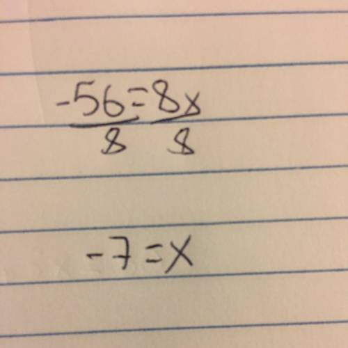 How do i solve b(x) = 8x;  b(x) = -56