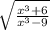 \sqrt{ \frac{x^3+6}{x^3-9}}