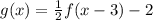 g(x)=\frac{1}{2}f(x-3)-2