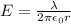 E = \frac{\lambda}{2\pi \epsilon_0 r}