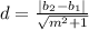 d=\frac{|b_2-b_1|}{\sqrt{m^2+1} }