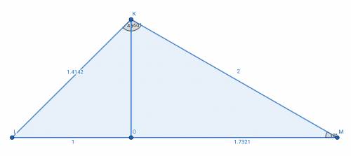Given:  △klm, lm=20 3 m∠k=105°, m∠m=30° find:  kl and km could someone  explain me how to do these p