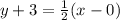 y+3=\frac{1}{2} (x-0)