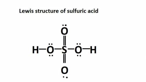 The best lewis structure for sulfuric acid has zero formal charges, sulfur as the central atom, and