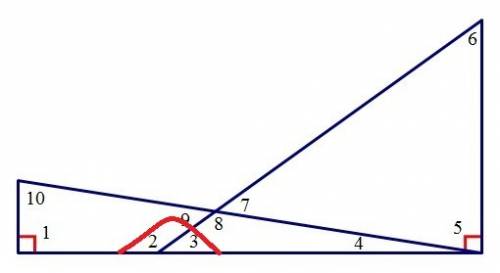 Name 2 angles that form a linear pair in the diagram. a. < 4 and < 5b.< 7 and < 9c.<