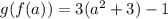 g(f(a))=3(a^2+3)-1