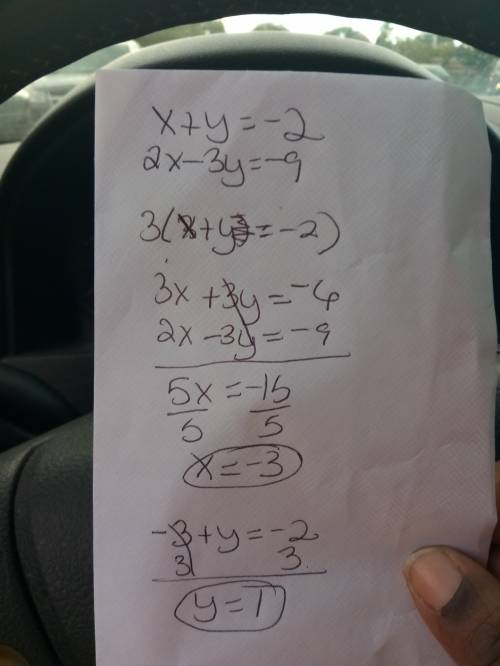 Arrange the steps to solve this system of linear equations in the correct sequence. screenshot inclu