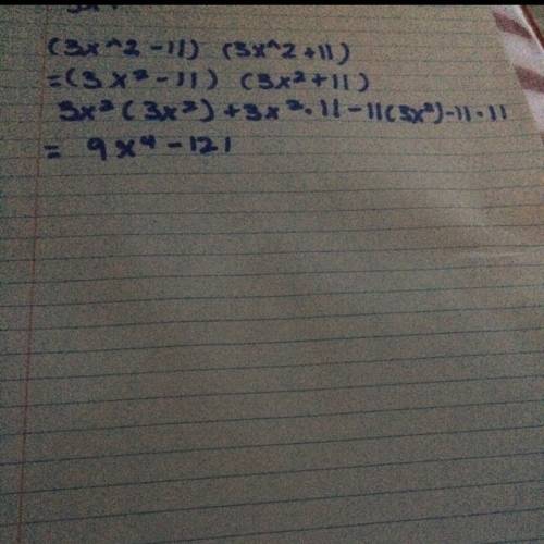 99 points!  multiply the following polynomials, write the answer in descending powers of x. (3x^2 -1