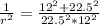\frac{1}{r^{2} } =\frac{12^{2}+22.5^{2}}{22.5^{2}*12^{2}}