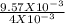 \frac{9.57 X 10^{-3} }{4 X 10^{-3} }