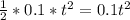 \frac{1}{2} *0.1*t^2=0.1t^2