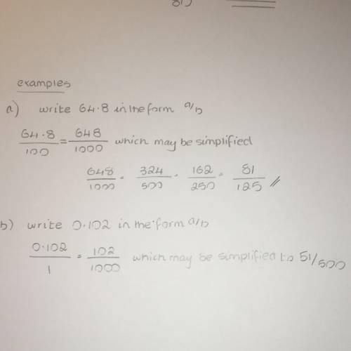 Teach me how to ''write each rational number in a form a/b where a and b are integers