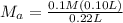 M_a=\frac{0.1M(0.10L)}{0.22L}