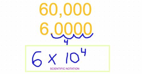 Write the number in scientific notation:  60,000
