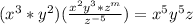 (x^3*y^2)(\frac{x^2y^3*z^m}{z^{-5}})=x^5y^5z