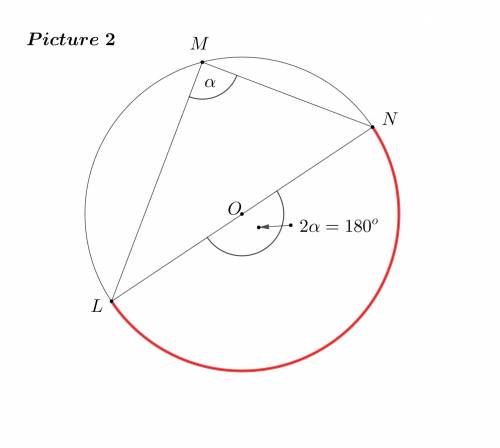 Given:  circle o with diameter ln and inscribed angle lmn prove:  is a right angle.
