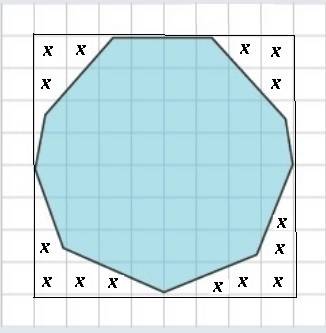 Each small square on the grid is 1 ft². which estimate best describes the area of this figure?  25 f