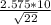 \frac{2.575*10}{\sqrt{22}}