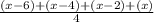 \frac{(x-6)+(x-4)+(x-2)+(x)}{4}
