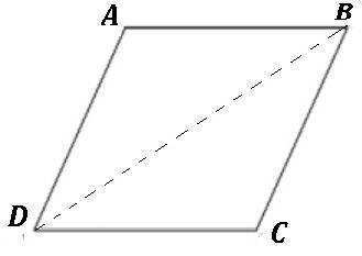 The four-sided geometric figure pictured is called a parallelogram. one feature of parallelograms is