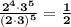 \mathbf{\frac{2^4 \cdot 3^5}{(2\cdot 3)^5} = \frac{1}{2}}