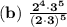 \mathbf{(b)\ \frac{2^4 \cdot 3^5}{(2\cdot 3)^5}}