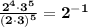 \mathbf{\frac{2^4 \cdot 3^5}{(2\cdot 3)^5} = 2^{-1}}