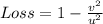 Loss =1 -  \frac{v^2}{u^2}