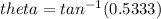 theta=tan^{-1}(0.5333)