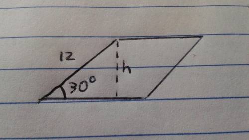 1) suppose a rhombus has 12 cm sides and a 30° angle. find the distance between the pair of opposite