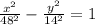 \frac{x^{2}}{48^2}  - \frac{y^{2}}{14^2}  = 1