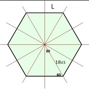 Aregular hexagon is composed of 12 congruent 30 o -60 o -90 o triangles. if the length of the hypote