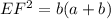 EF^2 = b(a+b)