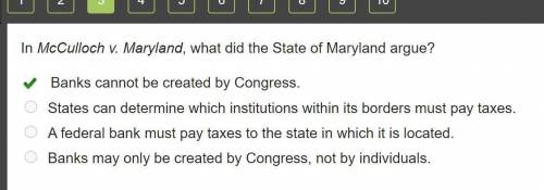 In mcchulloch v maryland, what did the state of maryland argue