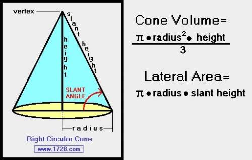 What is the volume of the cone woth diameter of 4 ft and hight 4 ft?  round to the nearest cubic foo