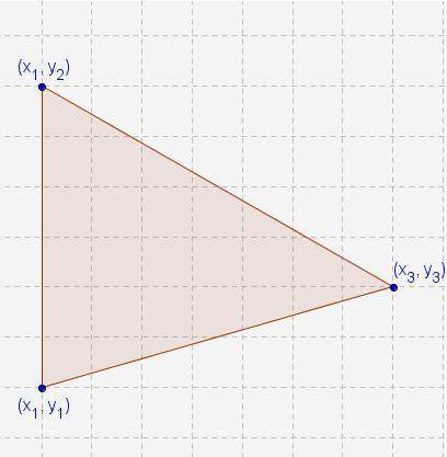 What is the area of this triangle x1,y1)(x3,y3)1,y1)