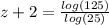 z+2= \frac{log(125)}{log(25)}