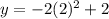 y=-2(2)^2+2