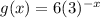 g(x) = 6(3)^{-x}