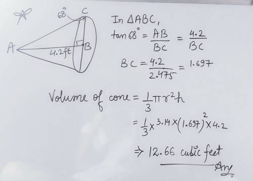 Find the volume of the cone &  round to two decimal places.  : )